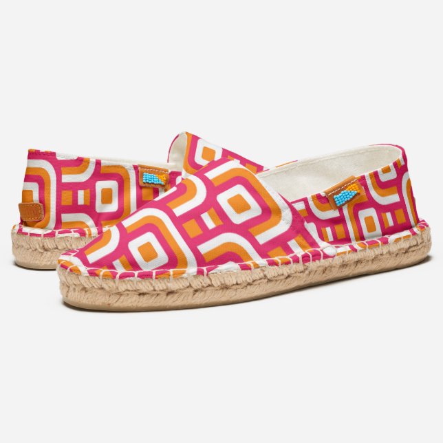 Seventies Retro Mid-century Design Espadrilles (Angled)