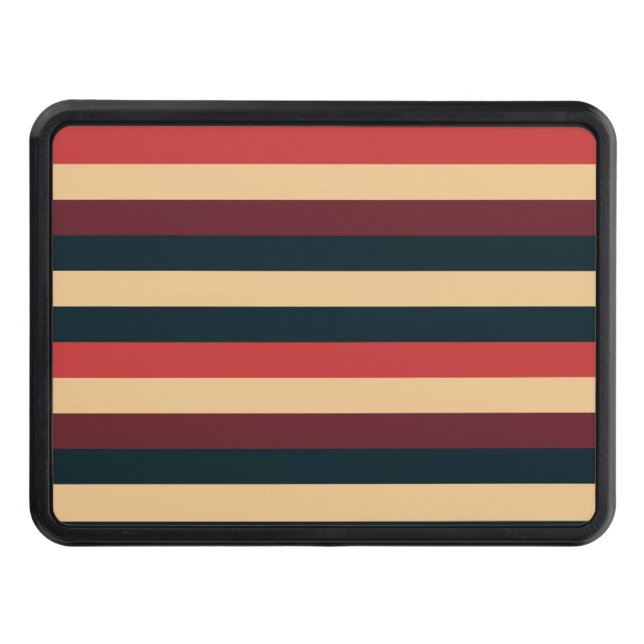 Seventies Stripes Hitch Cover (Front)