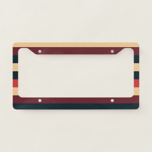Seventies Stripes License Plate Frame