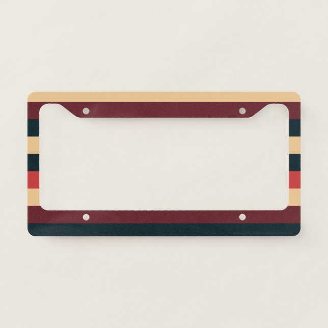 Seventies Stripes License Plate Frame (Front)