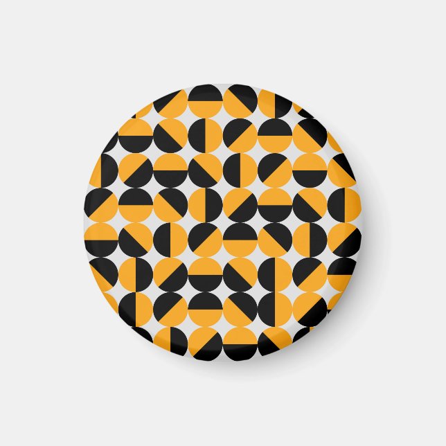 Seventies style, geometric half circles. magnet (Front)