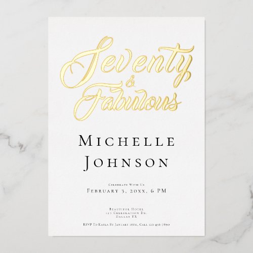 Seventy and Fabulous Minimal Pink 70th Birthday