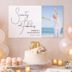 Seventy and Fabulous Photo 70th Birthday Party Poster