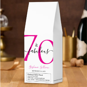 Seventy and Fabulous Pink 70th Birthday Party Roasted Coffee