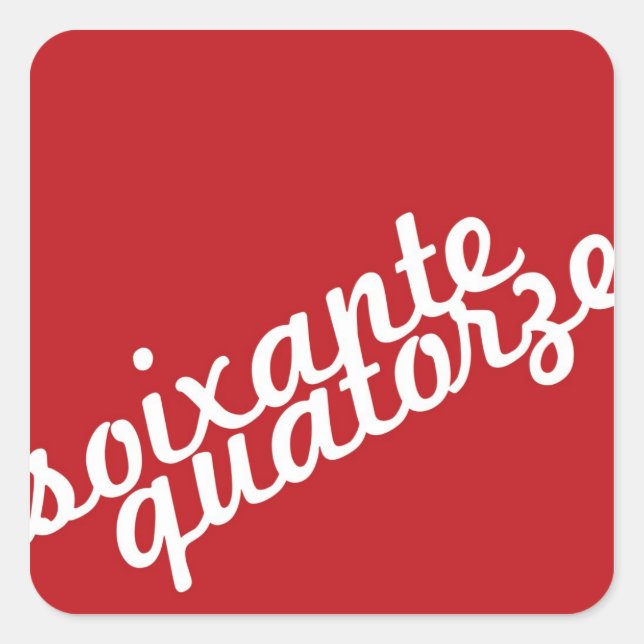 Seventy-four Square Sticker (Front)