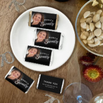 Seventy silver black 70th Birthday custom photo  Hershey's Miniatures