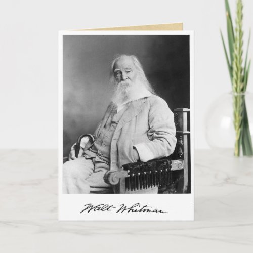 Seventy Years Walt Whitman 70th Birthday Quote Card