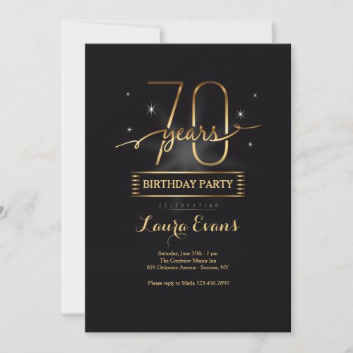 Seventy Years Young Invitation