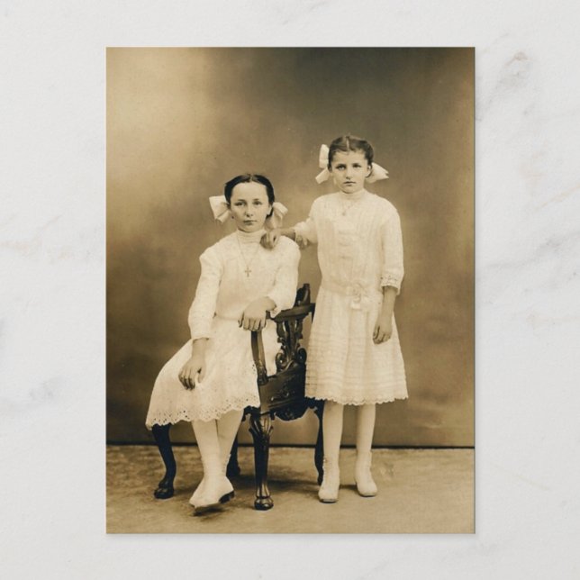 Severa & Catherine LAHR, circa 1910 Postcard (Front)