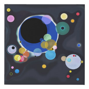 Several Circles, Vassily Kandinsky in digital Faux Canvas Print