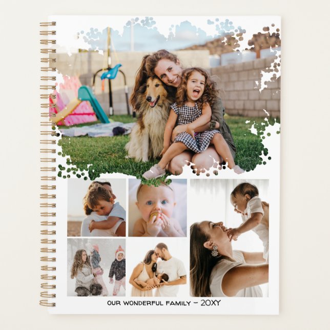 Several Photos Collage Simple Frame Family Daily Planner (Front)