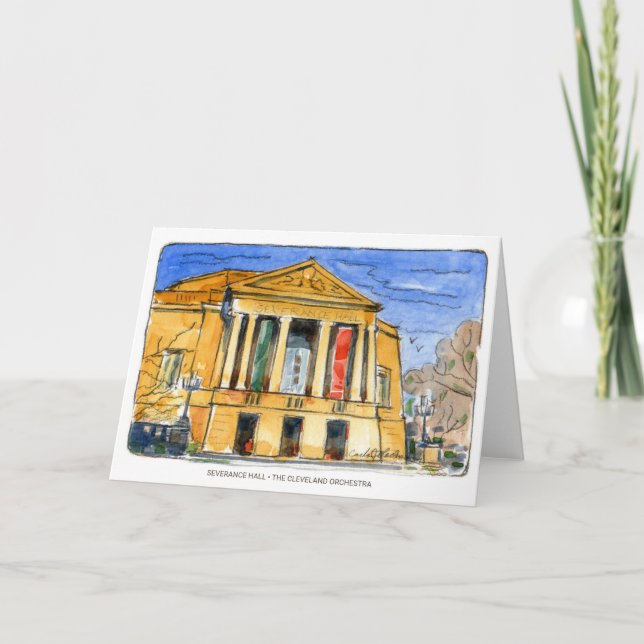 Severance Hall Folded Greeting Card (Front)