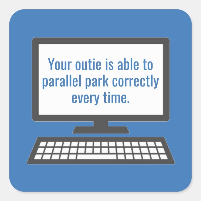 Severance Outtie  Square Sticker (Front)