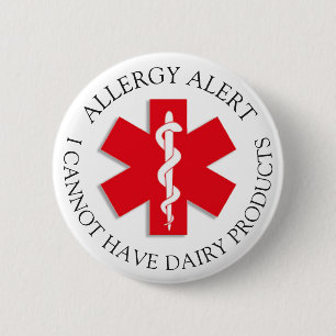 Severe DAIRY Allergy Alert Button