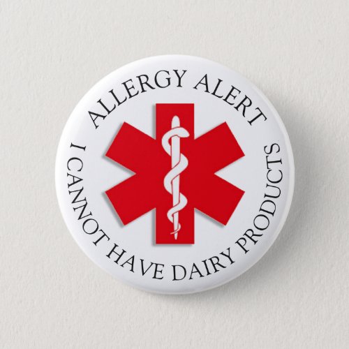 Severe DAIRY Allergy Alert Button