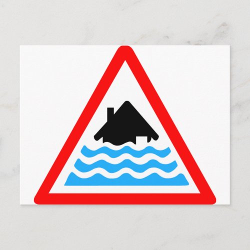 Severe Flood Warning Postcard