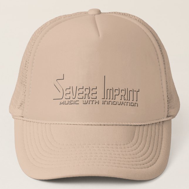Severe Imprint Tucker Hat, Gold Trucker Hat (Front)
