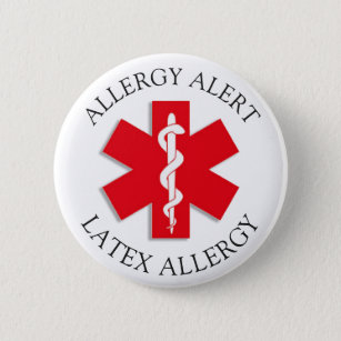 Severe LATEX Allergy Alert Button
