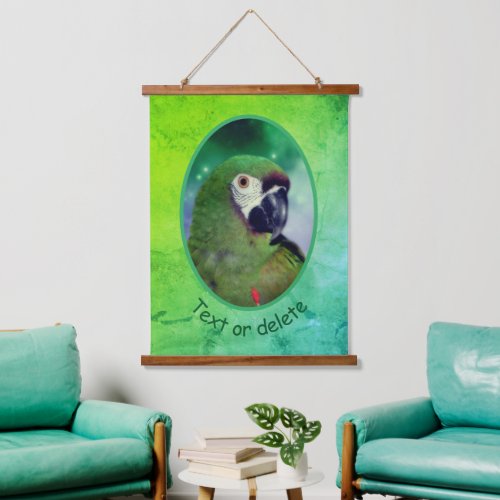 Severe Macaw Parrot Close Up Personalized  Hanging Tapestry
