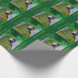 Severe Macaw Parrot Personalized Wrapping Paper