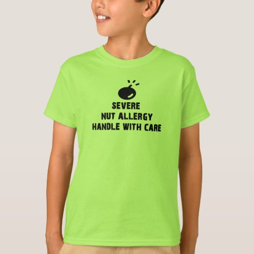 Severe Nut Allergy Alert  T_Shirt for Children