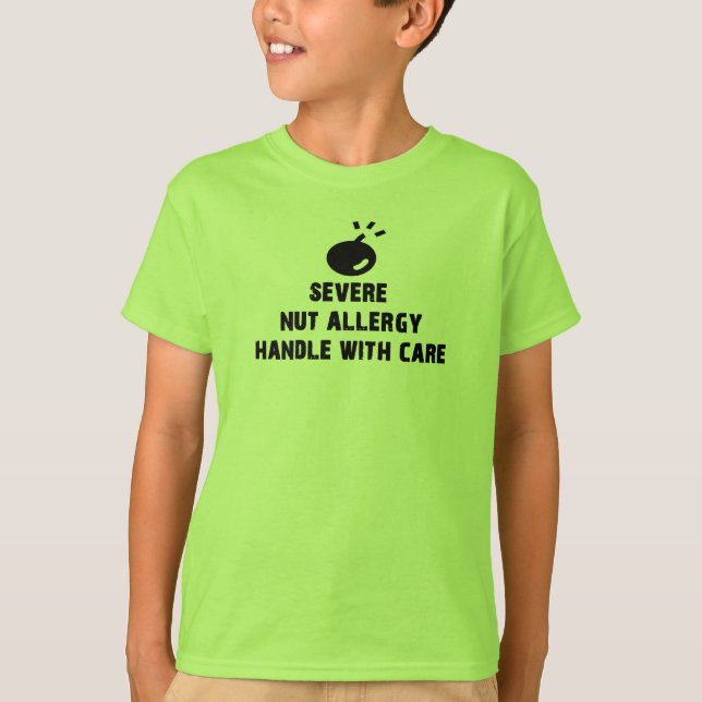 Severe Nut Allergy Alert  T-Shirt for Children (Front)