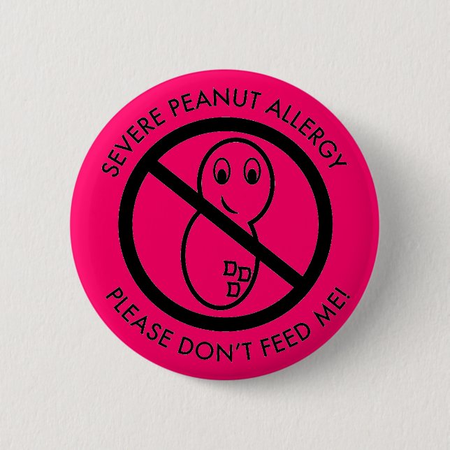 Severe Peanut Allergy Button (Front)