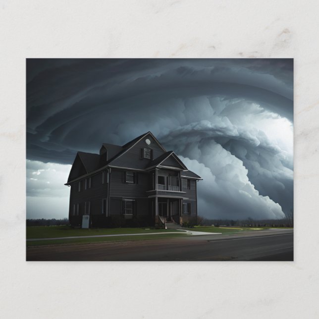 Severe Weather Storm Art Postcard (Front)