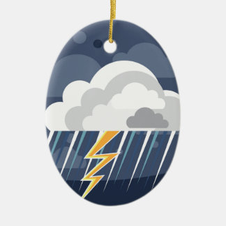Severe Weather Storm Icon Ceramic Ornament