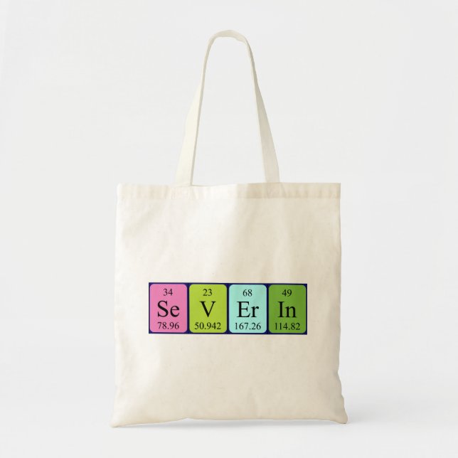 Severin periodic table name tote bag (Front)
