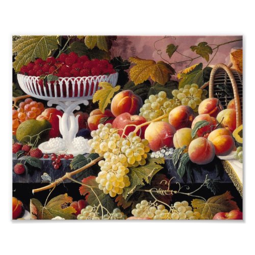 Severin Roesen _ Fruit Still Life In A Landscape C Photo Print