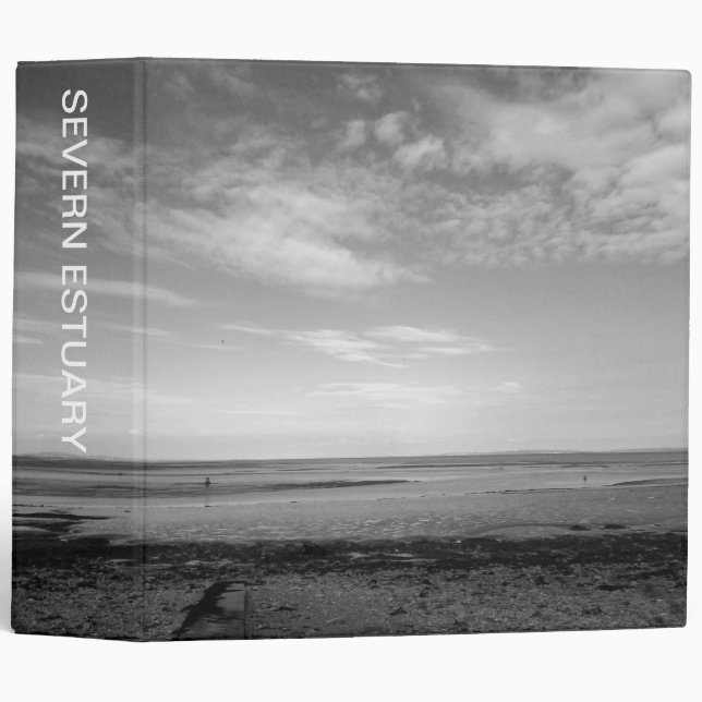 Severn Estuary at Penarth B&W (2in) Binder (Front/Spine)