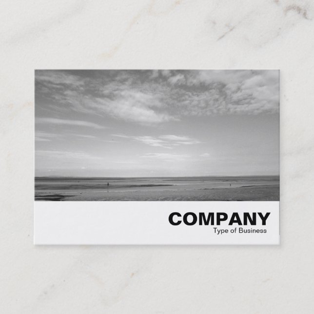 Severn Estuary at Penarth (B&W) Business Card (Front)