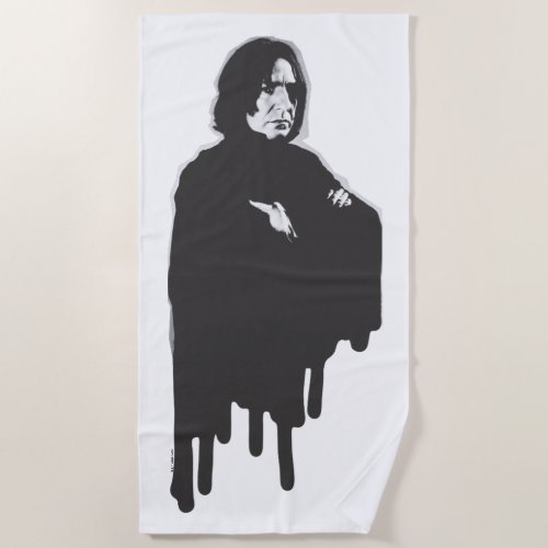 Severus Snape Arms Crossed B_W Beach Towel