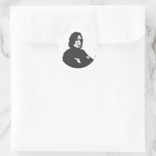 Severus Snape Arms Crossed B W Classic Round Sticker Zazzle 5572