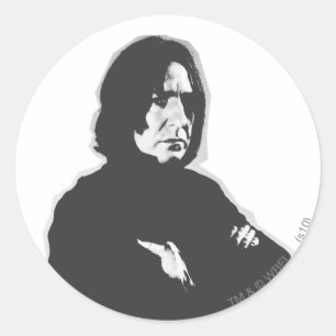 Severus Snape Arms Crossed B-W Classic Round Sticker