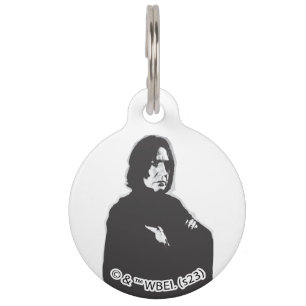 Severus Snape Arms Crossed B-W Pet ID Tag