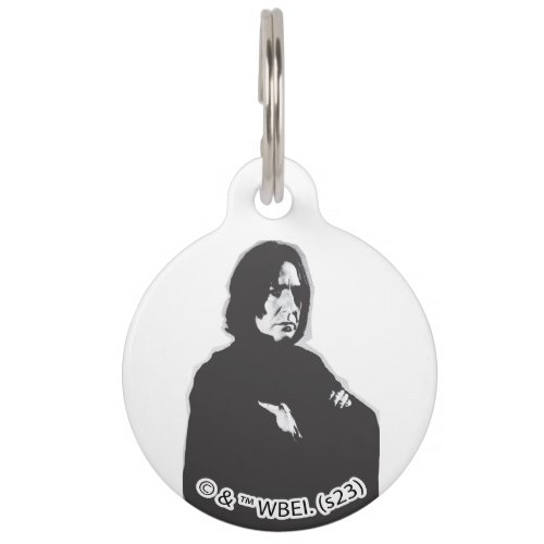 Severus Snape Arms Crossed B_W Pet ID Tag