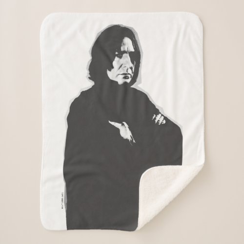 Severus Snape Arms Crossed B_W Sherpa Blanket