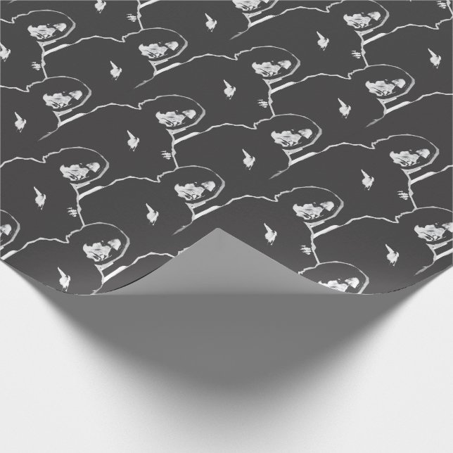 Severus Snape Arms Crossed B-W Wrapping Paper (Corner)