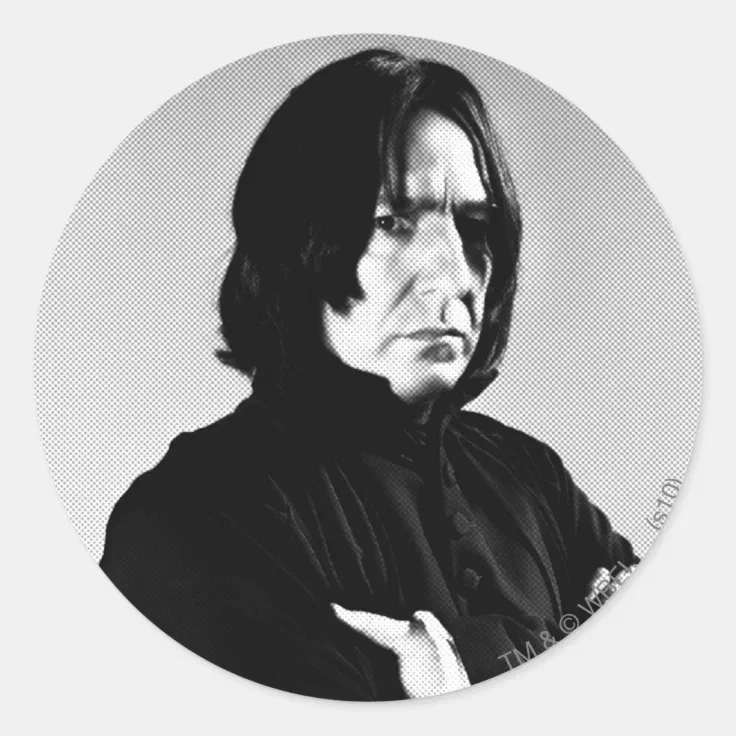 Severus Snape Arms Crossed Classic Round Sticker Zazzle 9354