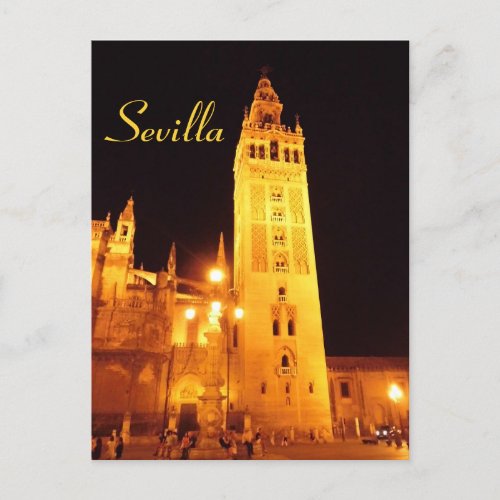 Sevilla at night postcard