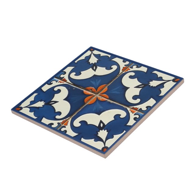 Sevilla Bloom Azulejo Ceramic Tile (Side)