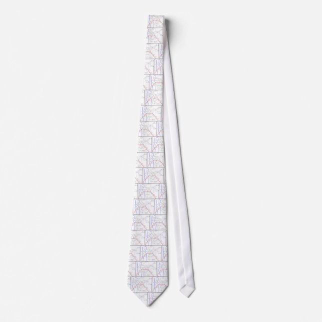 Sevilla Metro Map Neck Tie (Front)