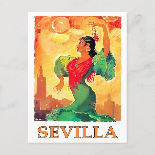 Sevilla Spain vintage travel Postcard