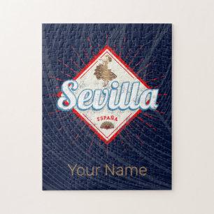 Seville Andalusia Spain Retro Flamenco Vintage Jigsaw Puzzle