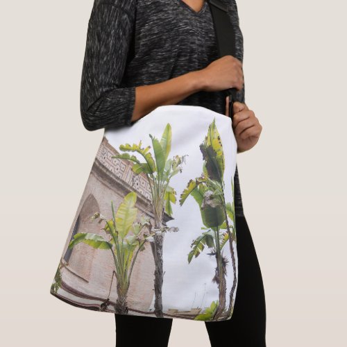 Seville Building with White Bird of Paradise 1  Crossbody Bag