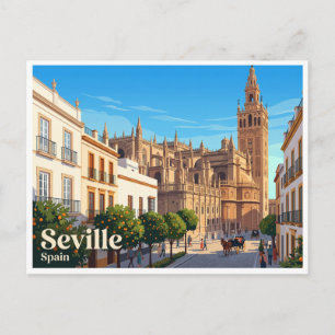 Seville Cathedral and Giralda Spain Postcard