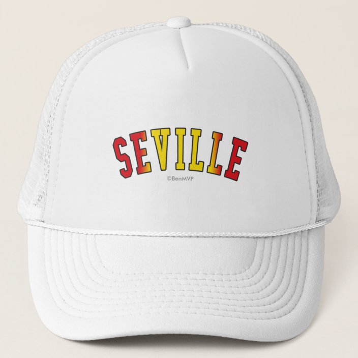 Seville in Spain National Flag Colors Trucker Hat