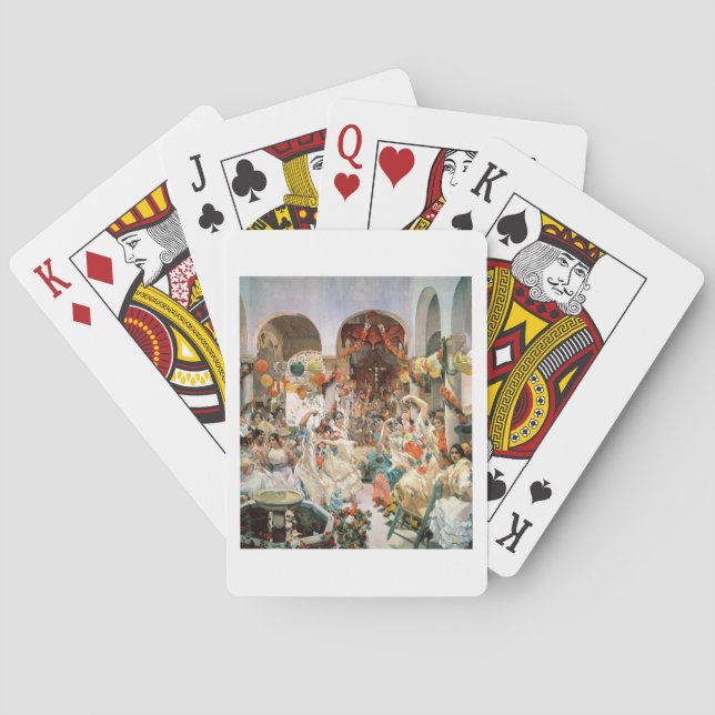 Seville (oil on canvas) poker cards (Back)